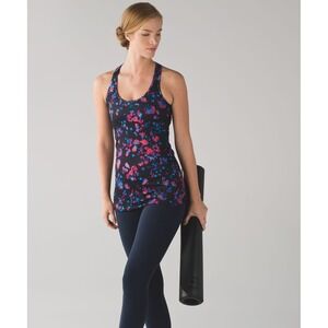Lululemon Cool Racerback Tank Dandy Digie Multi Floral Workout Active Top